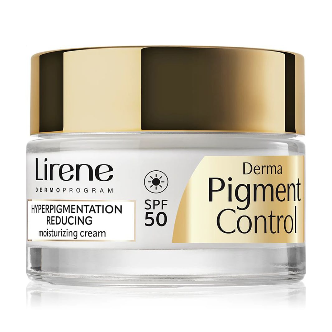 Зволожувальний живильний денний крем для обличчя Lirene Derma Pigment Control Hyperpigmentation Reducing Moisturizing Cream, SPF 50, 50 мл